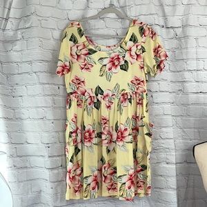 Moda international drop waist floral top small